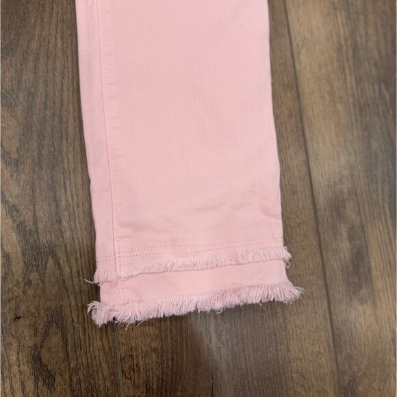 Lilly Pulitzer South Ocean High Rise Calla Lilly Fringe Bottom Jeans Size 4 - Picture 4 of 7
